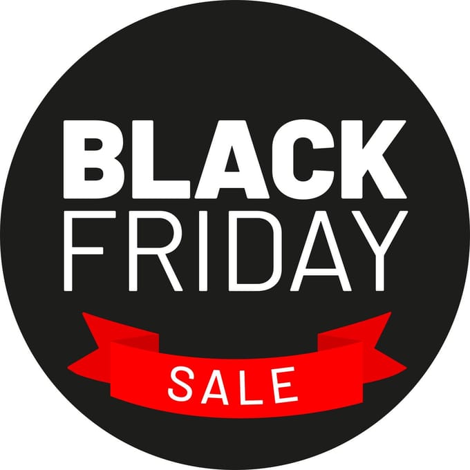 Black Friday sticker 60cm breed - Herbruikbare raamstickers - Sale - korting