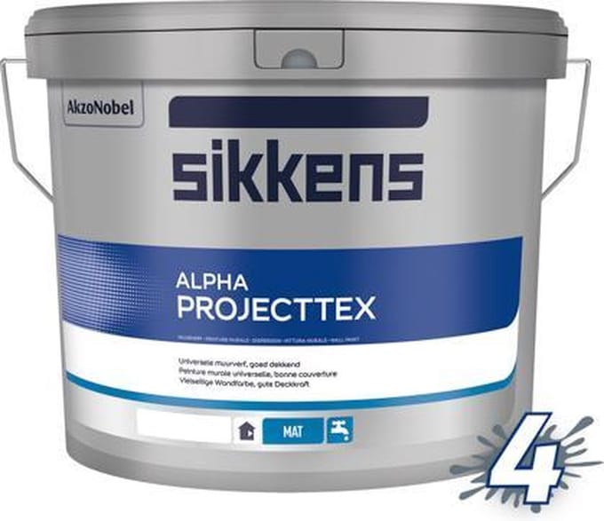 Sikkens Alpha Projecttex RAL 9001 crèmewit 10 liter