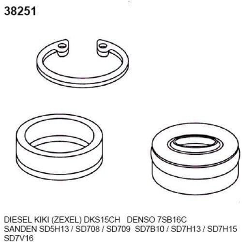 Set van afdichtringen, airconditioning NRF 38251