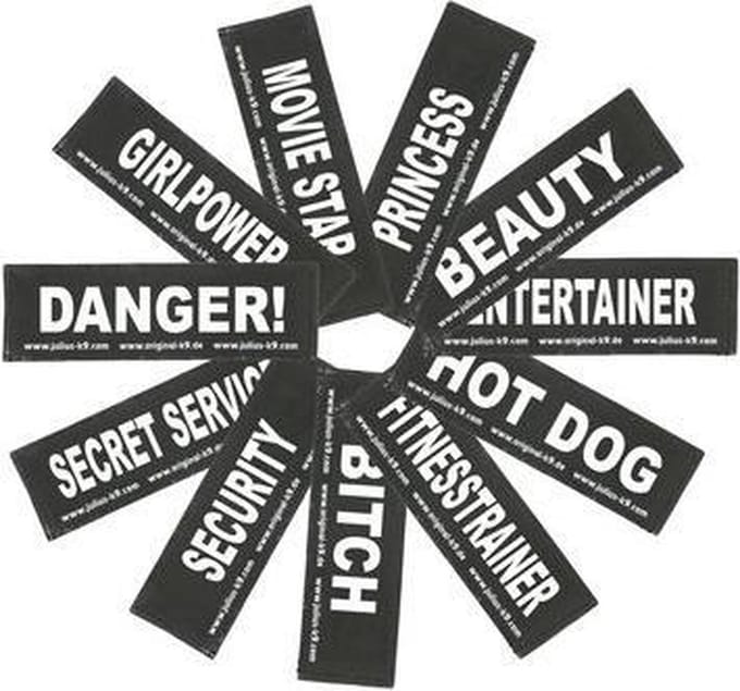 Set Labels voor Powerharness - Small tekst: BOXER