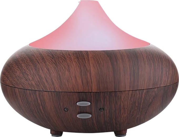 Aroma Diffuser Oval Donkerbruin - Geurverspreider Met 10ML Aroma Olie - Aroma Therapie - Luchtbevochtiger