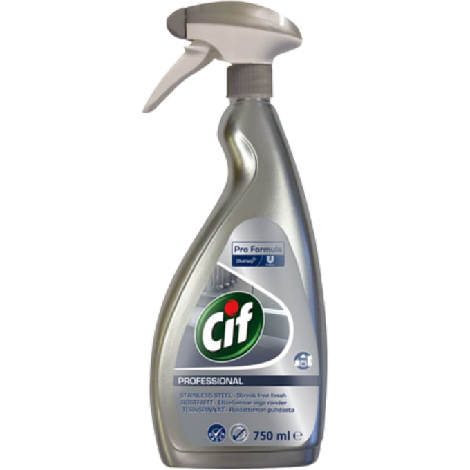 Cif Roestvrij Staal Spuit- & Glasreiniger - 750ml