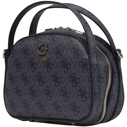 GUESS schoudertas handtas Coleen Logo Top Zip Crossbody Coal Logo donkergrijs