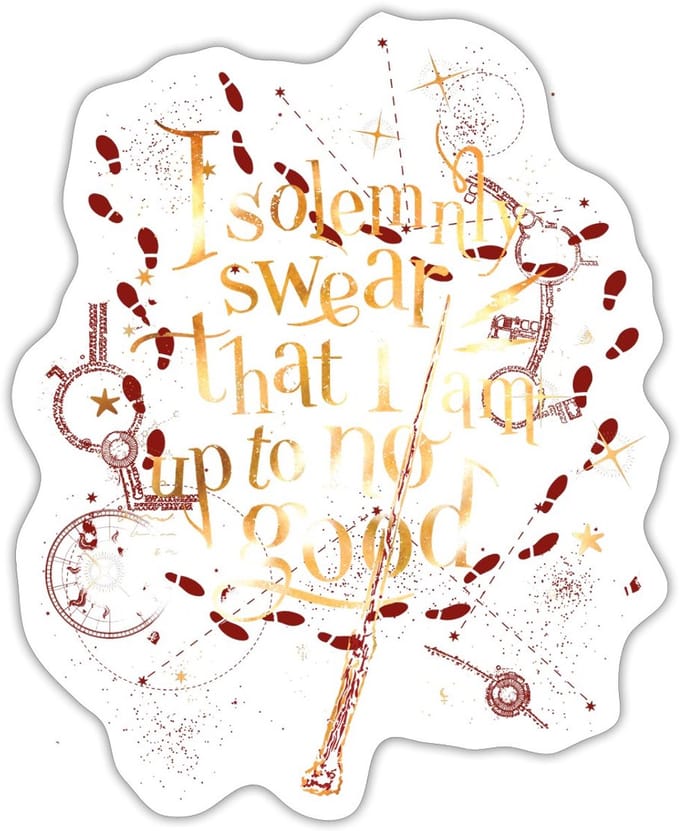 Harry Potter Ik Zweer Plechtig Sticker Maat S (max. 10 x 10cm)