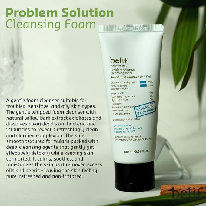 [belif] Problem Solution Vegan Cleansing Foam 100ml gray