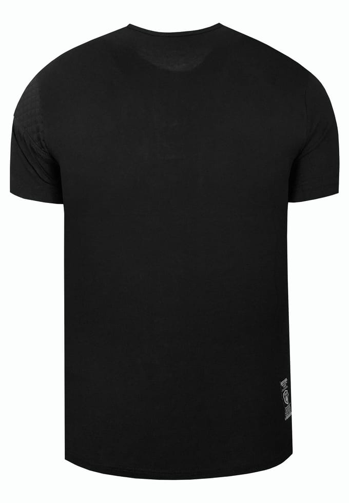 Olie-gewassen T-shirt met knoopsluiting