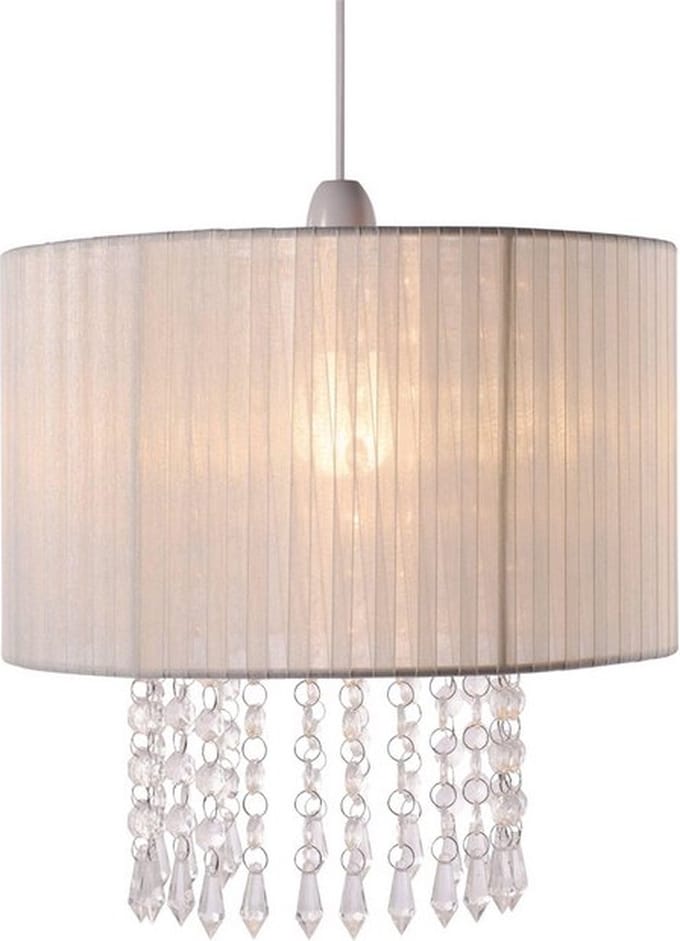 Argos Home Grazia Voile Droplets Shade - Crème Lampenkap