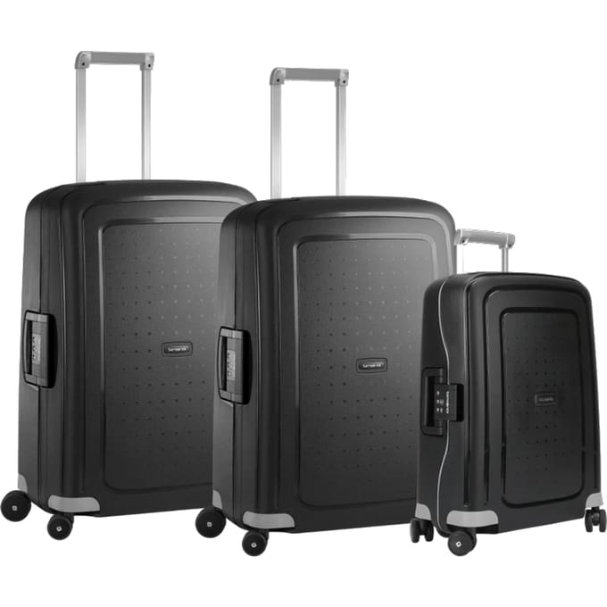 Samsonite S'cure Spinner 69+69+55cm Black kofferset
