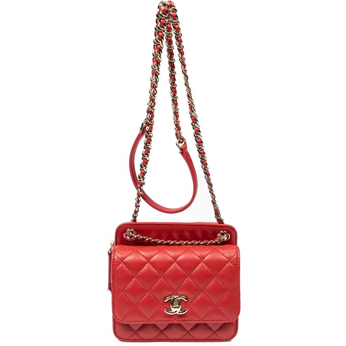 Mini Back To Back Flap Chain  Schoudertas