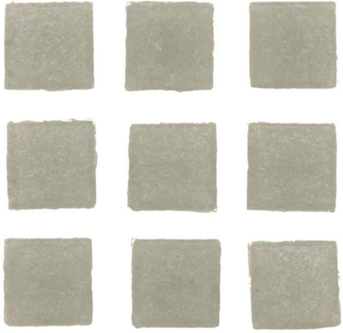 Glorex mozaiek steentjes/tegeltjes - vierkant - 140x stuks - lichtgrijs - 1 x 1 cm