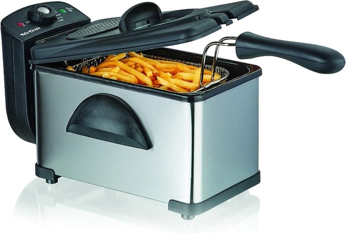 Friteuse - Frituurpan - Lekkere Snacks Maken - Snel en Efficiënt - 2 Liter - Metaal