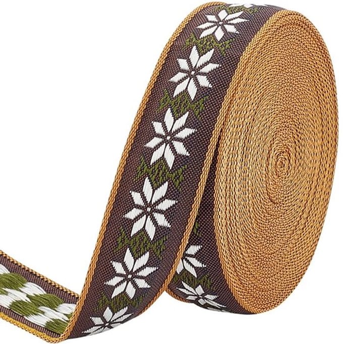 Store_7 - Tiroler lint - Etnisch stijl - 20 mm breed - Kokosnoot
