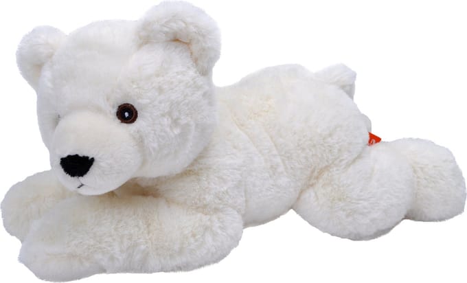 Wild Republic pluche knuffel dier ijsbeer - wit - 30 cm - Wildlife speelgoed knuffelbeesten