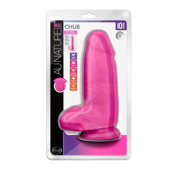 Blush Au Naturel Bold Chub 10 inch dildo - Roze - 26 cm