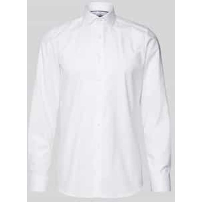 OLYMP Level 5 body fit overhemd - wit diamant twill - Strijkvriendelijk - Boordmaat: 41