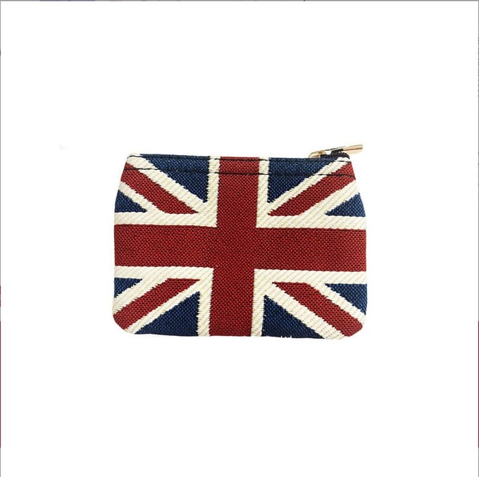 Ritsportemonnee - luxe gobelinstof - Union Jack - Engelse Vlag