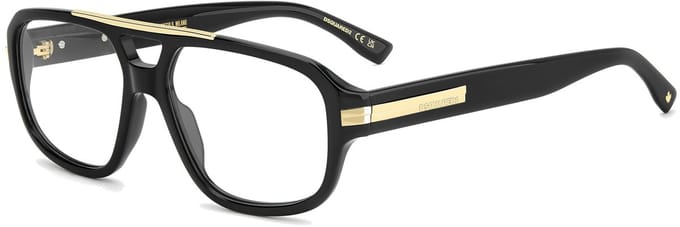 Dsquared2 D2 0199 Black 56/16/145 MAN Brilmonturen