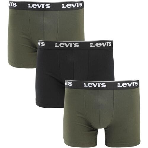 Levi's Herhalingslogo Heren 3-Pack Boxers Khaki Combinatie