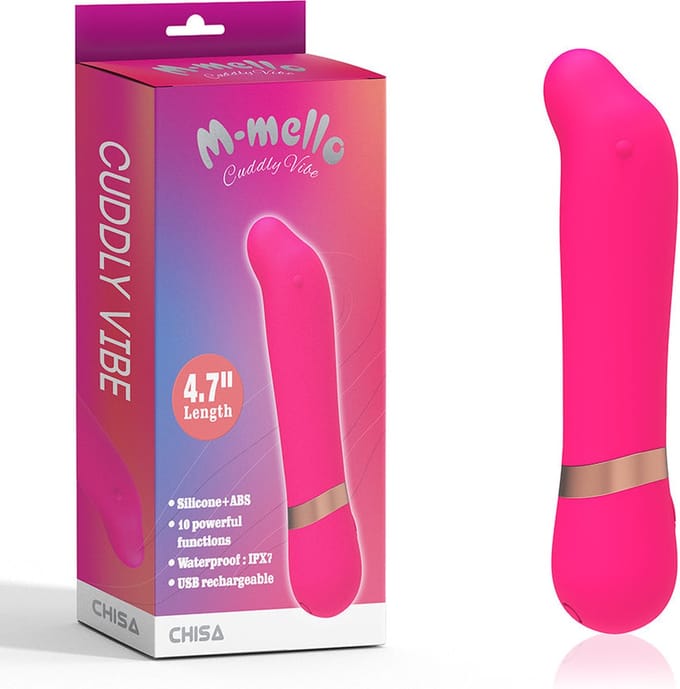 M- Mello - Cuddly Vibe - Siliconen Mini Vibrator - 12 cm - Roze