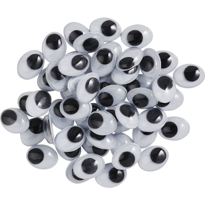 VBS Wiebeloogjes om op te plakken "Ovaal", 10 mm, 50 stuks