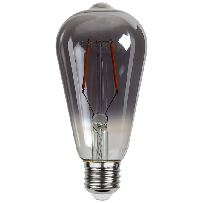 Druppel-Edison lamp - E27 - 1.8W - Super Warm Wit <2200K - Filament - Rookglas