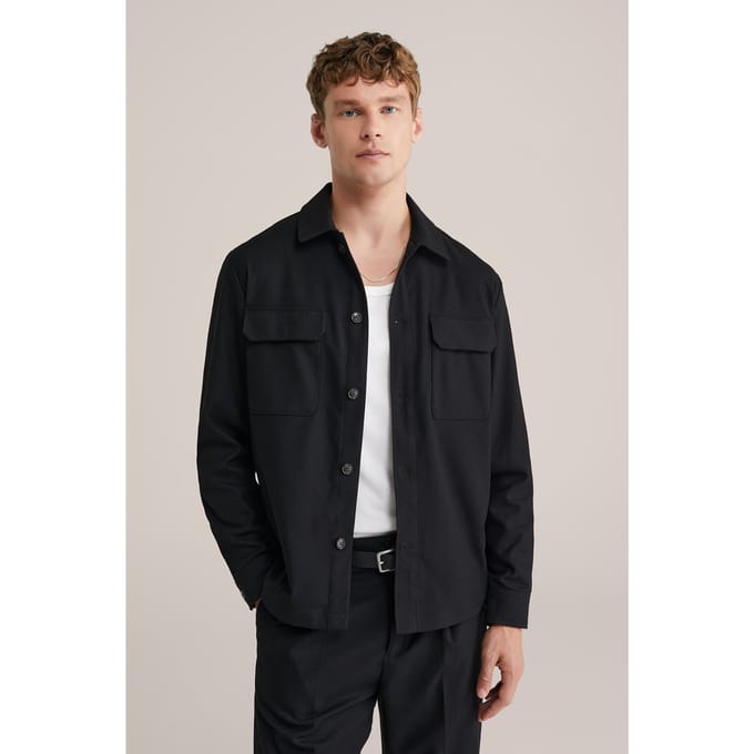 WE Fashion Overshirt Black Taglia: S | Camicie Casual Outlet | Uomo | Nero