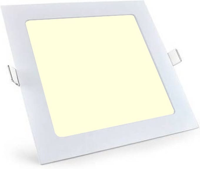 LED Downlight Slim Pro - Aigi - Inbouw Vierkant 12W - Warm Wit 3000K - Mat Wit - 165mm
