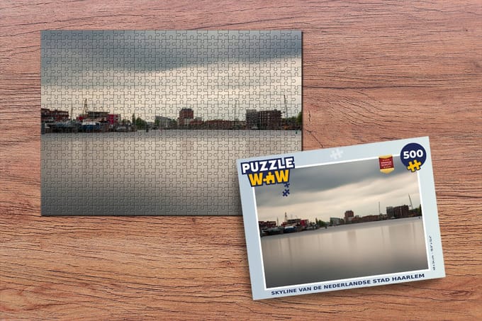 Puzzel Skyline - Haarlem - Water - Legpuzzel - Puzzel 500 stukjes