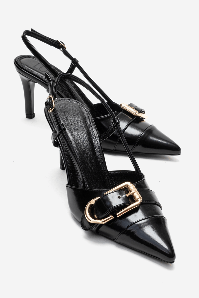 Noen Gesp Spitse Neus Stiletto Pump