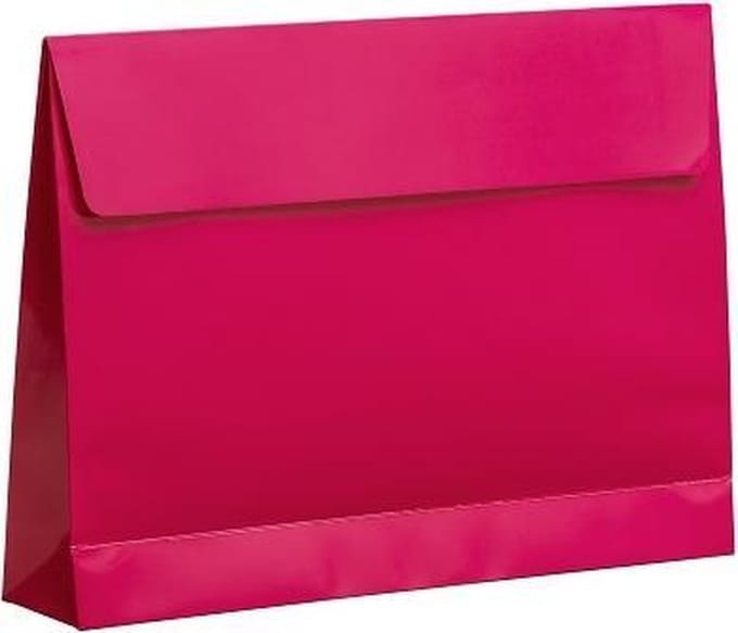 Cadeau envelop glossy, 30x6x22+7cm ROZE (100 stuks)