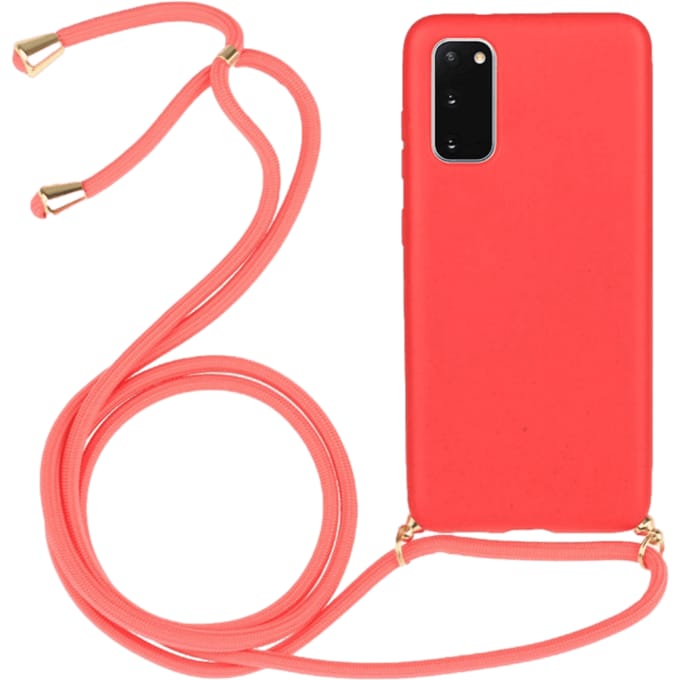 Mocaa Samsung Galaxy S20 Telefoonhoesje met Koord Rood