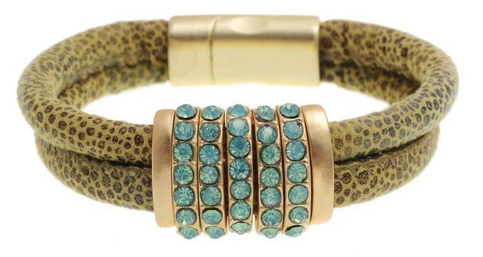Behave - Groene armband met glasstenen - Elegant detail voor overdag