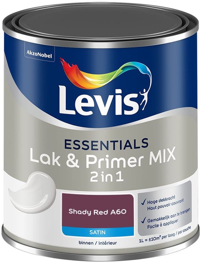 Levis - Essentials Lak & Primer Mix - Shady Red A60 - Mengverf - 1 L