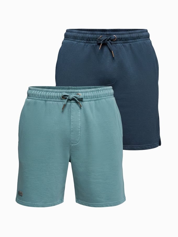 OMBRE Set - Katoen - Effen Marine, Donker Turkoois M