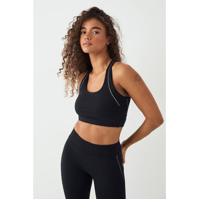 Dames DSGN Studio Reflecterende Bies Ultra Sculpt Sport BH | Black | Maat: XS