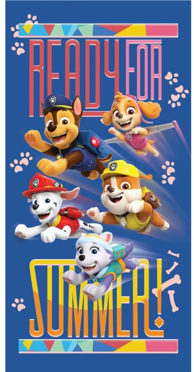 Paw Patrol handdoek Summer ready 70 x 140 cm - polyester