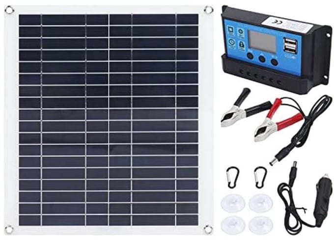 Zonnepaneelkit 100W - Draagbare Vouwbare Zonnelader met 100A Controller voor Buiten- en Auto-oplossingen