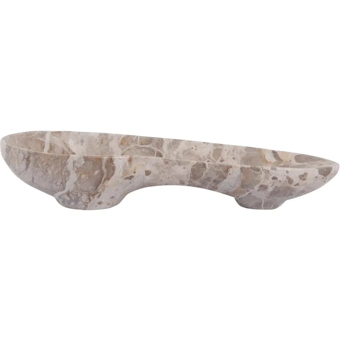 Present Time Schaal Organic - Bruin - 37x13x7cm - Marmer - Scandinavisch - Woonkamer