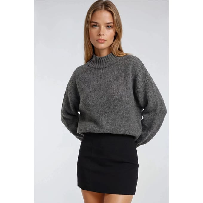 Relaxed Fit Crew Neck Dikke Gebreide Trui