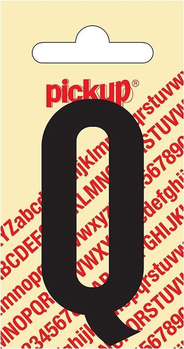 Pickup plakletter Nobel 60 mm zwart Q - 31002060Q