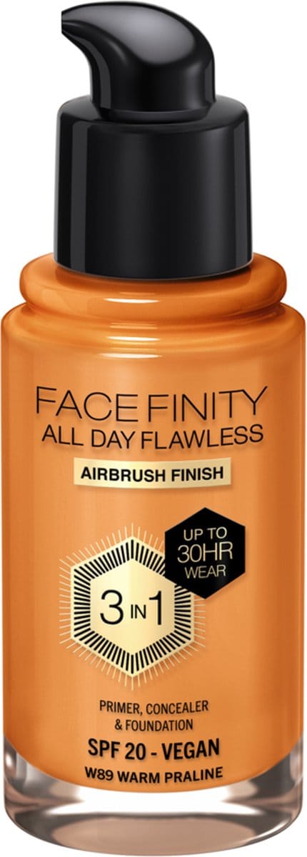 Facefinity All Day Flawless 3 In 1 Foundation #w89-warm Praline 30 ml