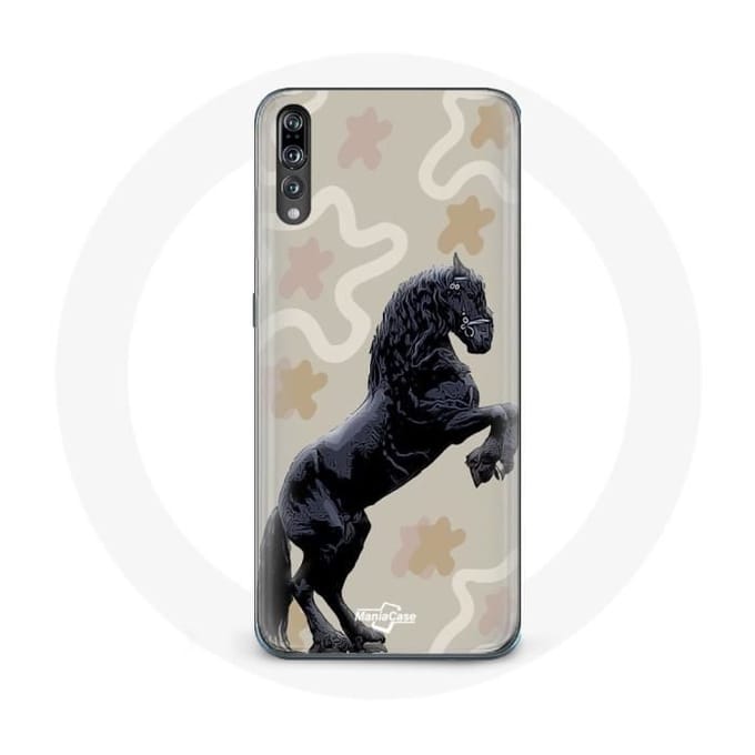 Hoesje voor Huawei P20 Friese zwarte paardenras zwart