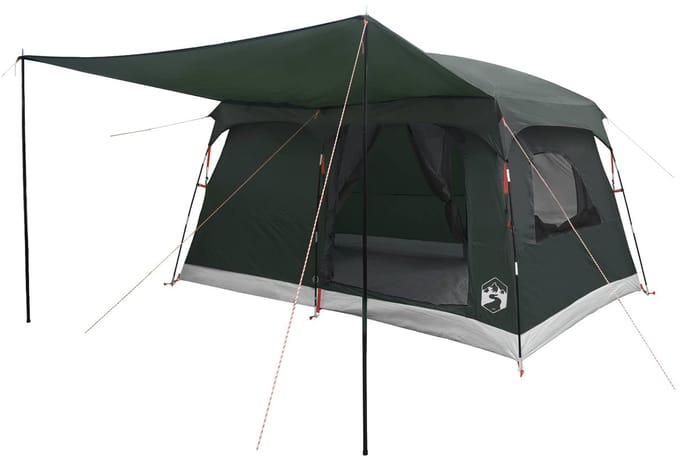 vidaXL - Familietent - 6-persoons - Leger - Groen - Polyester