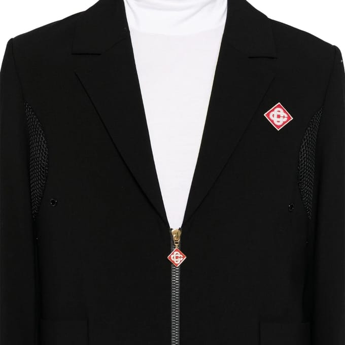 Casablanca Zip-up Sportieve Zwarte Jassen