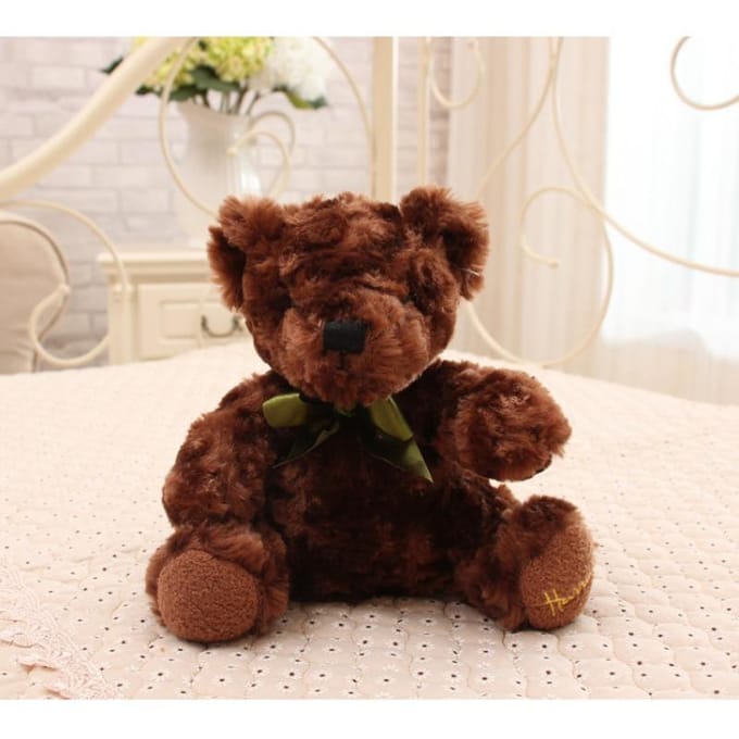 Pluche Sjaal Teddybeer Pop Pluche Lap Pop Pluche Grijp Machine Pop Evenement Cadeau 20cm brown