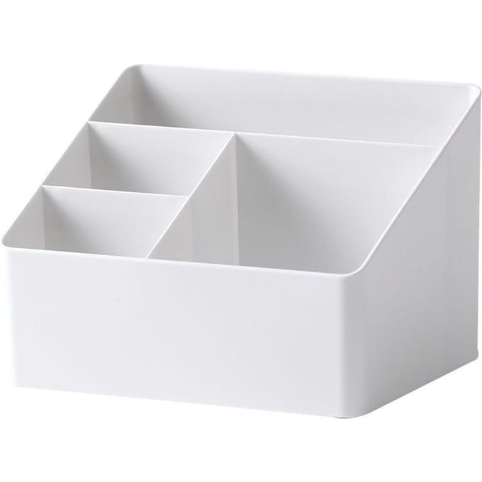 Desktop Opbergdoos Cosmetica Opbergbak Plastic Multifunctionele Make-up Bureau Kantoor Organizer voor white