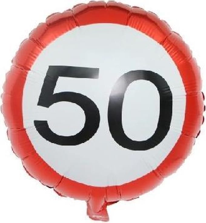 Ballon 50 jaar verkeersbord