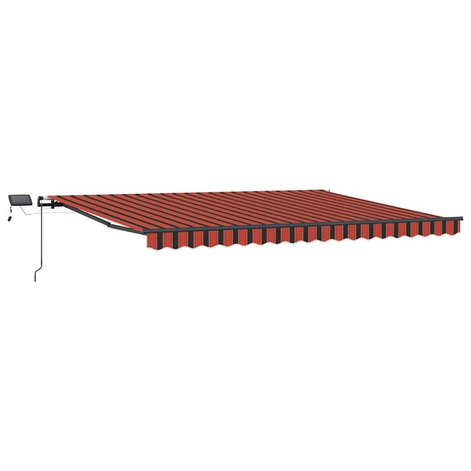 vidaXL - Uitschuifbare - luifel - Oranje - en - bruin - 400 - × - 300 - cm