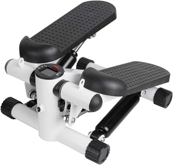 Mini Stepper - Twister Trainer - Thuis Fitness - Met Power Ropes - Verstelbaar - Wit