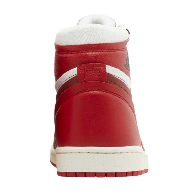 Nike Dames/Dames Air Jordan 1 Leren Trainers (Zwart/Wit/Rood)